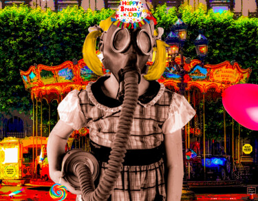 They call me Toxic Digital Arts titled "They call me Toxic" by Vava Venezia, Original Art, Photo Montage Mounted on Aluminium