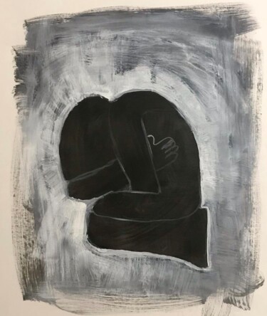 Malerei mit dem Titel "Pain" von Vaxo Lang, Original-Kunstwerk, Acryl