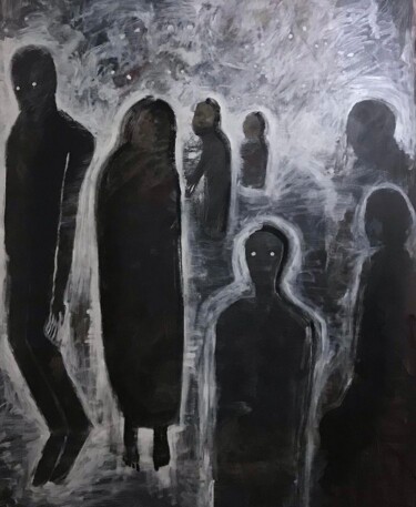 Malerei mit dem Titel "Wandering souls" von Vaxo Lang, Original-Kunstwerk, Acryl