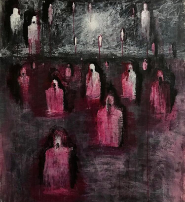 Painting titled "Lost souls" by Vaxo Lang, Original Artwork, Acrylic