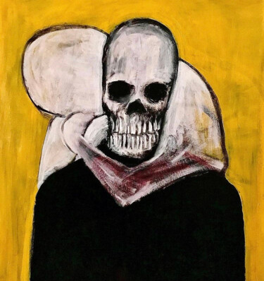 Pittura intitolato "Love is dead" da Vaxo Lang, Opera d'arte originale, Acrilico