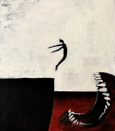 Painting titled "The last jump" by Vaxo Lang, Original Artwork, Acrylic