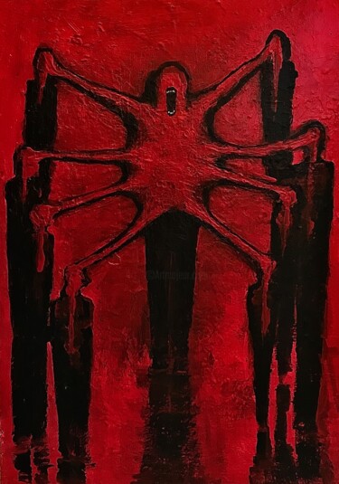 Painting titled "Mind flayer" by Vaxo Lang, Original Artwork, Acrylic