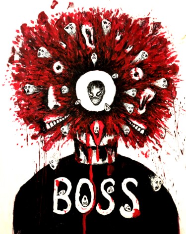 Картина под названием "The boss" - Vaxo Lang, Подлинное произведение искусства, Акрил