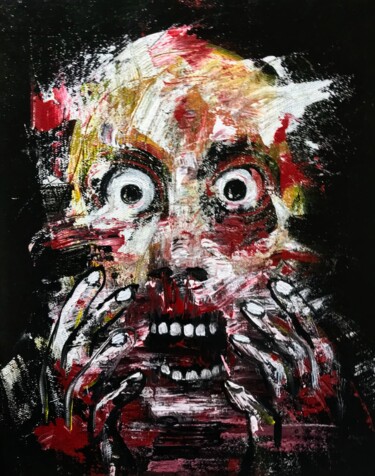 Painting titled "Holy shit" by Vaxo Lang, Original Artwork, Acrylic