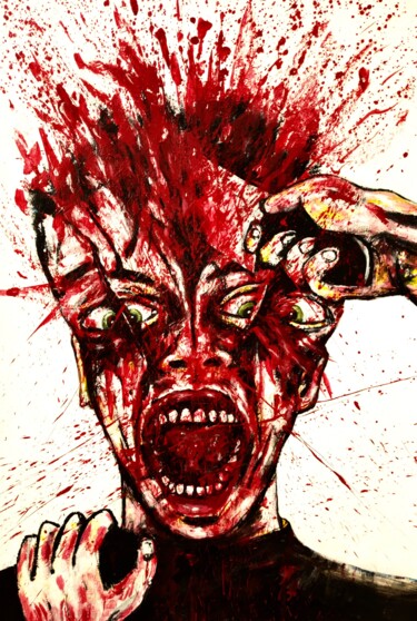 Peinture intitulée "The Butcher" par Vaxo Lang, Œuvre d'art originale, Acrylique