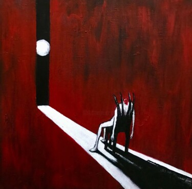 Malerei mit dem Titel "the last Moonlight" von Vaxo Lang, Original-Kunstwerk, Acryl