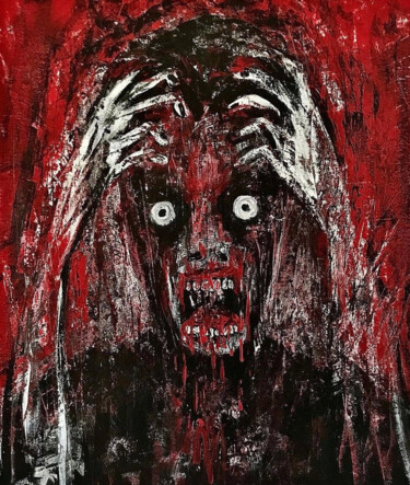 Painting titled "Nightmare" by Vaxo Lang, Original Artwork, Acrylic
