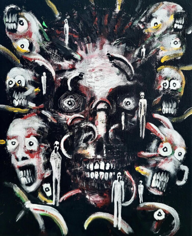 Картина под названием "Untitled 3" - Vaxo Lang, Подлинное произведение искусства, Акрил