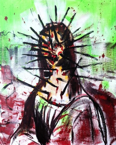 Pittura intitolato "No More Lisa" da Vaxo Lang, Opera d'arte originale, Acrilico