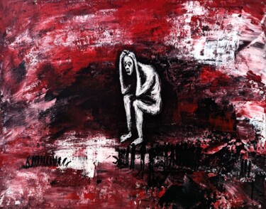 Malerei mit dem Titel "Extinction" von Vaxo Lang, Original-Kunstwerk, Acryl
