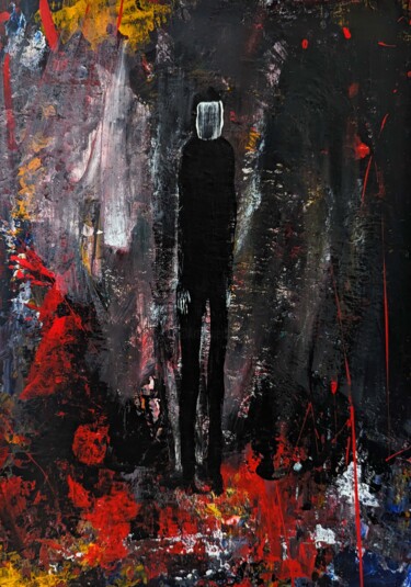 Painting titled "Apocalyptic" by Vaxo Lang, Original Artwork, Acrylic