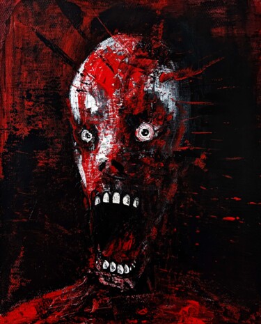 Картина под названием "Macabre  Expression" - Vaxo Lang, Подлинное произведение искусства, Акрил