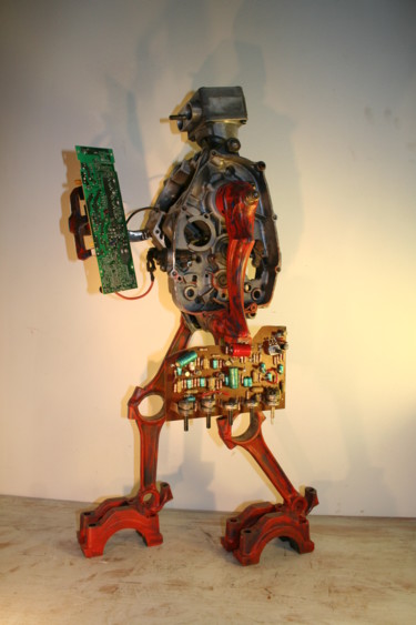 Sculpture titled "Self-medication" by Eric Barque, Original Artwork, Metals