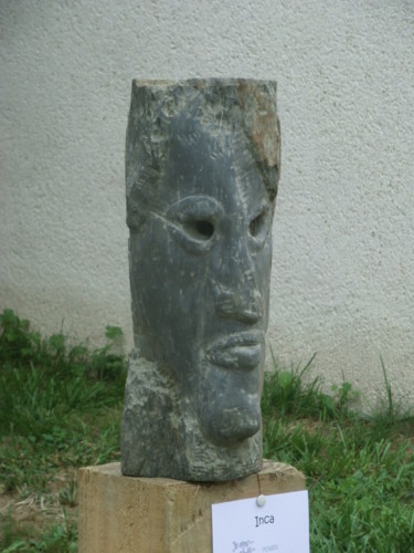 Sculpture intitulée "Inca" par Power, Œuvre d'art originale, Pierre