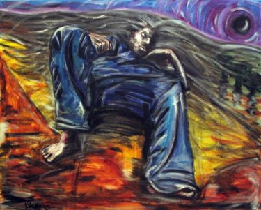 Pintura intitulada "Sonhador" por Vbarata, Obras de arte originais, Óleo