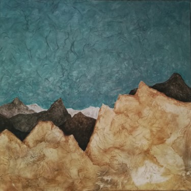 Painting titled "Himalaya" by Valérie Benedetti, Original Artwork, Acrylic Mounted on Wood Stretcher frame