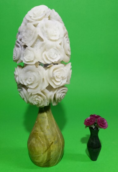 Sculpture intitulée "Пасхальное яйцо "Ро…" par Aleksandr Dmitriev, Œuvre d'art originale, Pierre