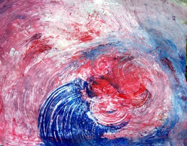Картина под названием "à vau-l'eau" - Valérie Cadet, Подлинное произведение искусства
