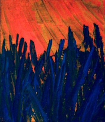 Painting titled "sungrass" by Vcasey, Original Artwork