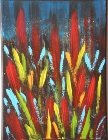 Peinture intitulée "G des fleurs" par Vcasey, Œuvre d'art originale