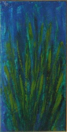 Painting titled "chrome grass" by Vcasey, Original Artwork