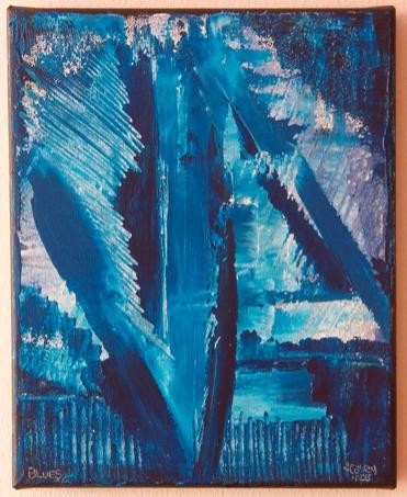 Painting titled "Blues" by Vcasey, Original Artwork