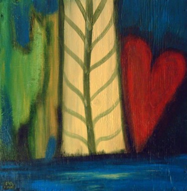 Painting titled "TwoGrowLove" by Vcasey, Original Artwork