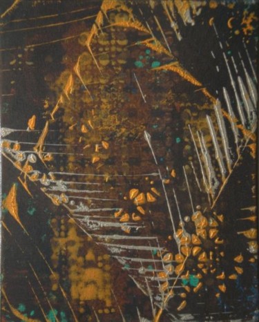 Painting titled "Silver & Gold" by Vcasey, Original Artwork