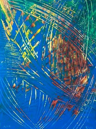 AZUL Painting titled "AZUL" by Vcasey, Original Art,