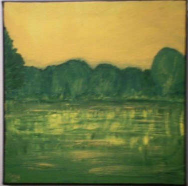 golden pond Painting titled "golden pond" by Vcasey, Original Art,