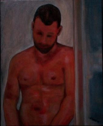 Painting titled "shower" by Vcasey, Original Artwork