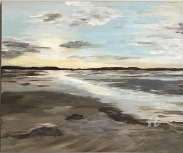 Painting titled "Baie de Somme" by Valerie Sandrin, Original Artwork, Oil