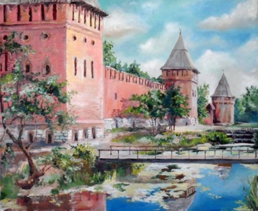 Картина под названием "Башни Смоленской кр…" - Vladimir Denisov, Подлинное произведение искусства