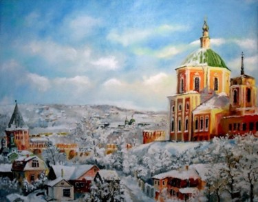 Картина под названием "Холм Верхнегеоргиев…" - Vladimir Denisov, Подлинное произведение искусства