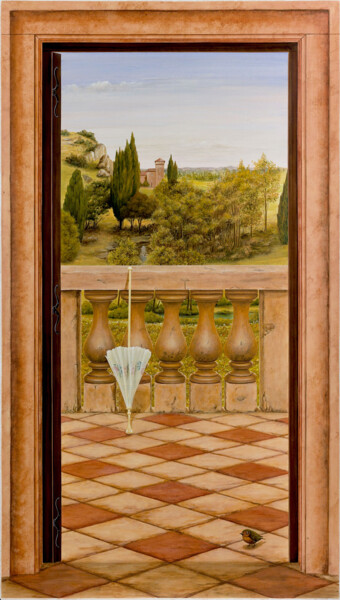 Painting titled "Prémices d'Automne" by Véronique Derrien, Original Artwork, Acrylic