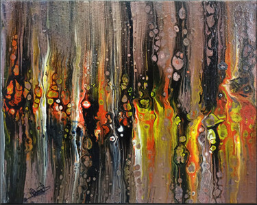 Peinture intitulée "Apocalyptic rain" par Valérie Desmet, Œuvre d'art originale, Acrylique Monté sur Châssis en bois
