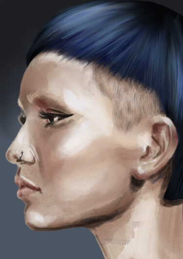 Digital Arts titled "The third punky girl" by Vdlobry, Original Artwork, Digital Painting