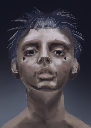 Digital Arts titled "The fifth punky girl" by Vdlobry, Original Artwork, Digital Painting