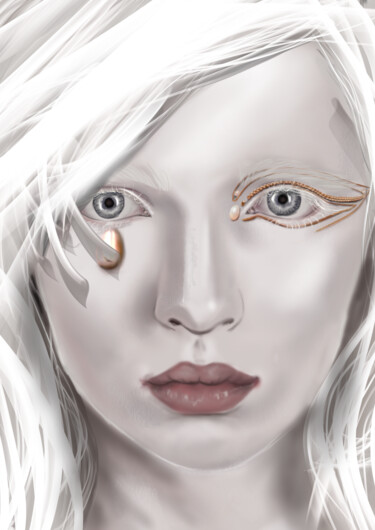 Arts numériques intitulée "Sad Queen" par Vdlobry, Œuvre d'art originale, Peinture numérique