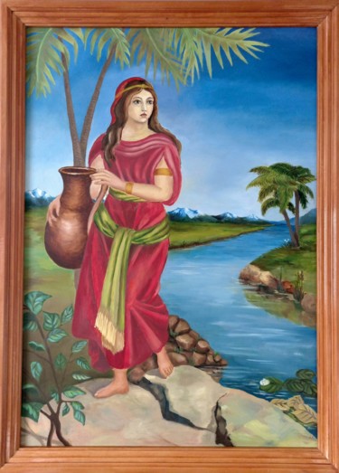 Картина под названием "Богиня плодородия" - Анастасия Агишева, Подлинное произведение искусства, Масло