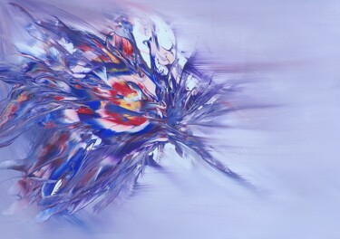 Картина под названием "Lilas dream" - Veartci, Подлинное произведение искусства, Акрил Установлен на Деревянная панель