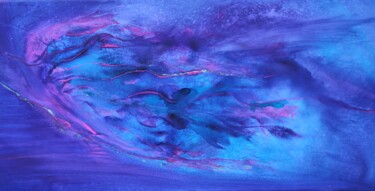 Картина под названием "Water element" - Veartci, Подлинное произведение искусства, Акварель Установлен на Деревянная панель