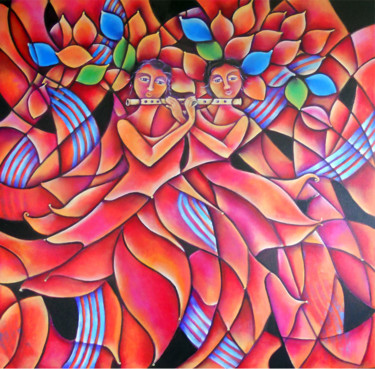 Sincronía Pintura intitulada "Sincronía" por Vedi, Obras de arte originais, Acrílico
