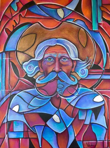 Painting titled "Quijote" by Vedi, Original Artwork, Acrylic