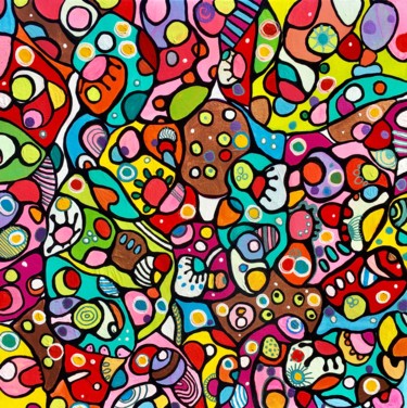 Картина под названием "35. JAPAN" - Veera Zukova, Подлинное произведение искусства, Акрил Установлен на Деревянная рама для…