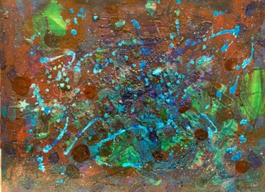 Painting titled "Blue stars" by Veera Zukova, Original Artwork, Acrylic