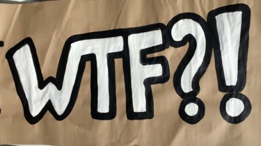 Wtf?! Painting titled "Wtf?!" by Veera Zukova, Original Art, Acrylic