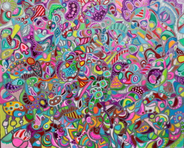 Картина под названием "Marzipano" - Veera Zukova, Подлинное произведение искусства, Акрил Установлен на Деревянная рама для…