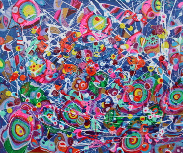 Malerei mit dem Titel "120. Fabulous,  col…" von Veera Zukova, Original-Kunstwerk, Acryl